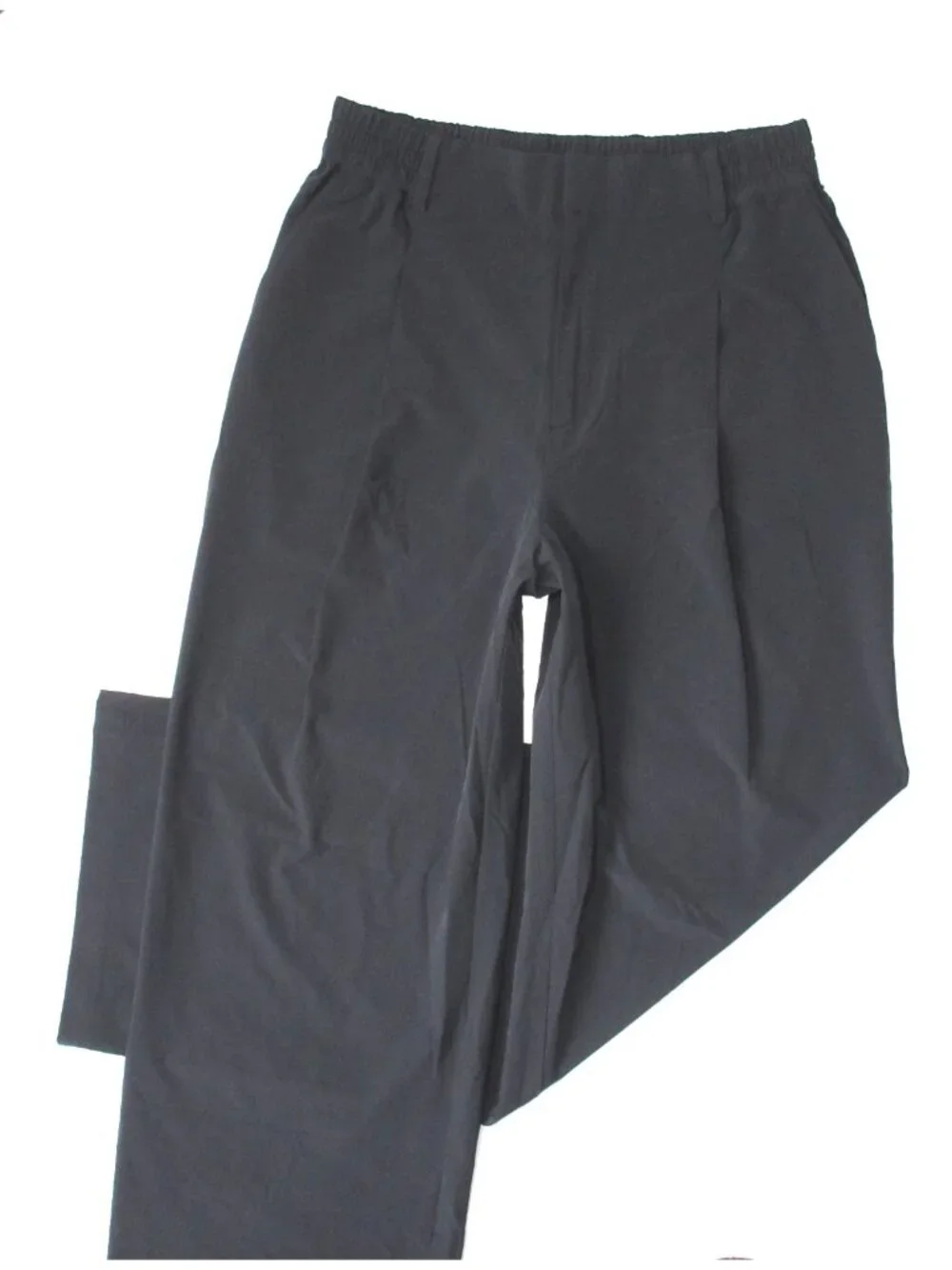 NWT Alo W51208R High-Waist Pursuit Trouser in Black Pleated Wide Leg Pants S
